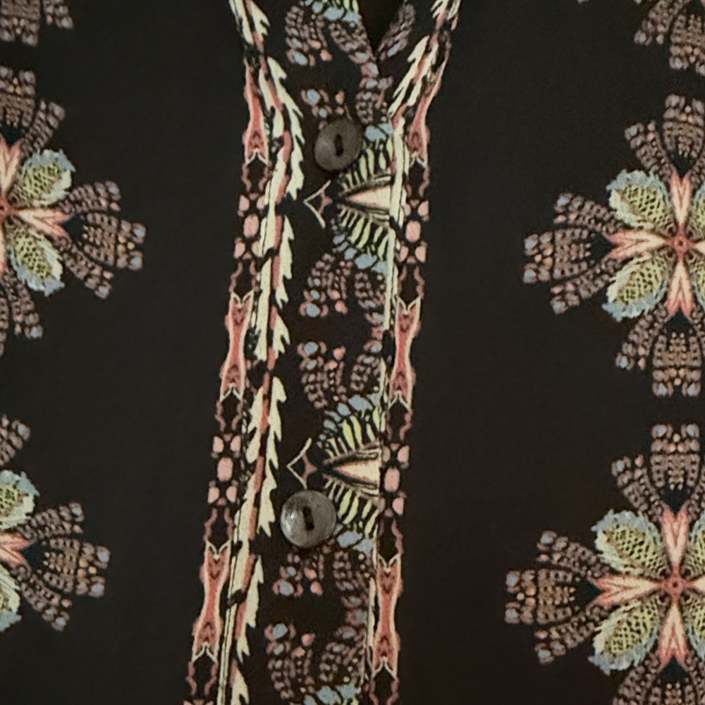 Hale Bob Black and Purple Floral Blouse - Picture 11 of 12